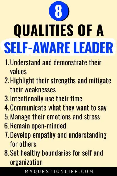 qualities of a self-aware leader
