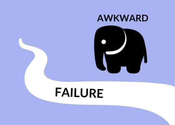 feeling awkward elephant